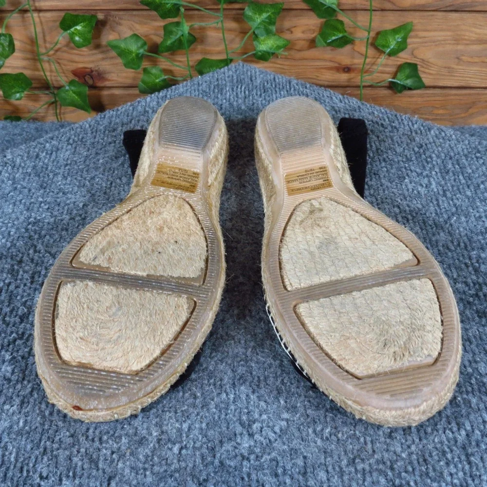 Cliffs by White Mountain Cheerful Womens Espadrille Size 8 Summer Black Fabric